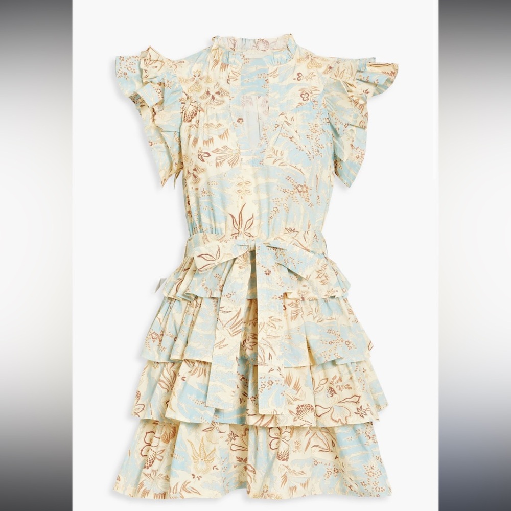 ULLA JOHNSON
Lulua tiered printed cotton-poplin mini dress